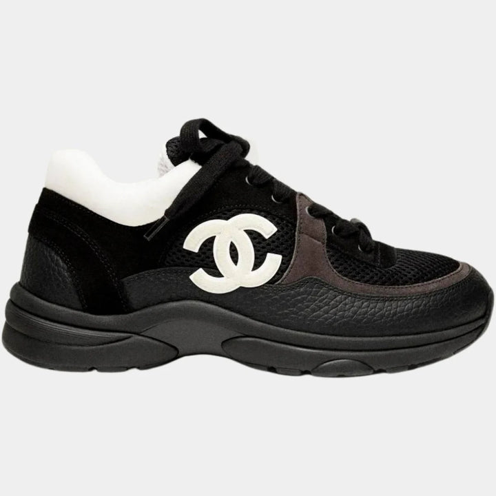 Chanel Low Top CC Trainer White Silver