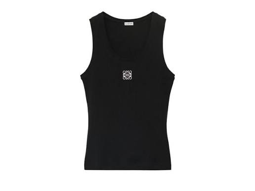 LOEWE Anagram Tank Top in Cotton – White & Black