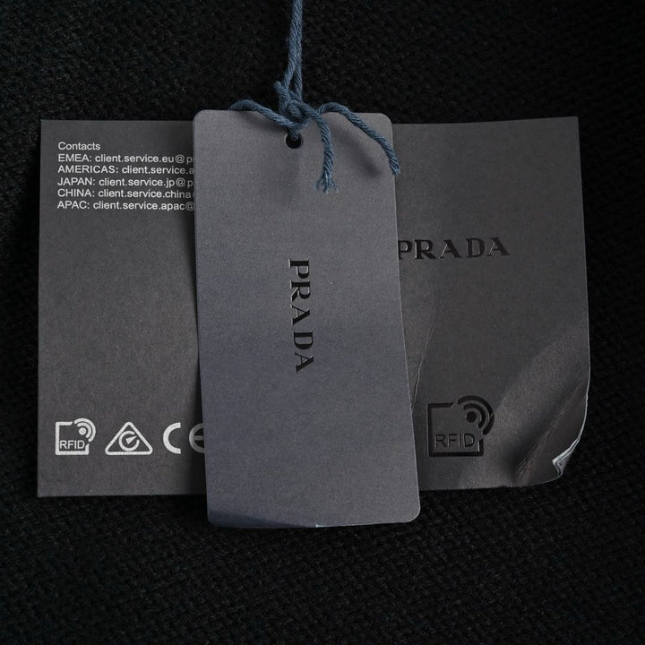 Prada Zip Up Cashmere Black
