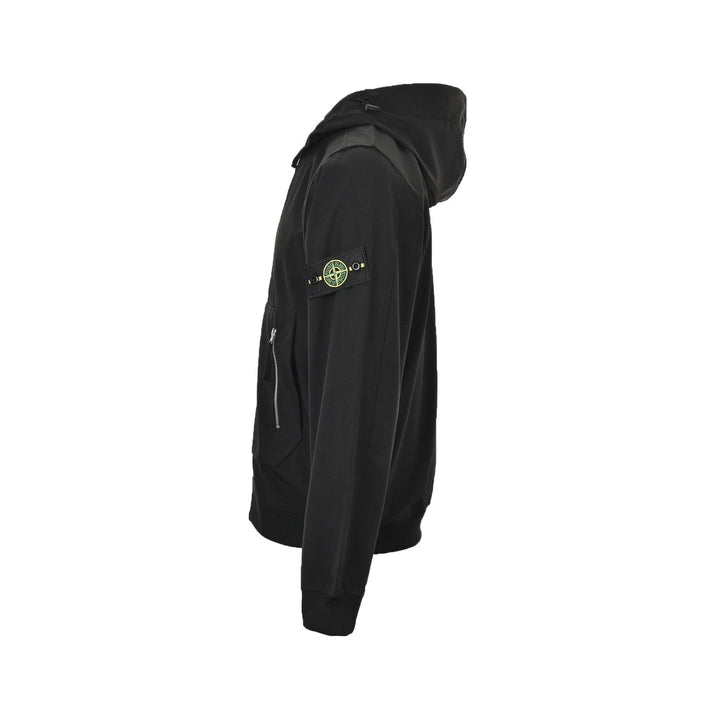 Stone Island Soft Shell-R Hooded Jacket Black