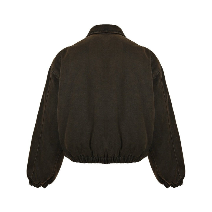 Prada Padded Denim Blouson Jacket Brown