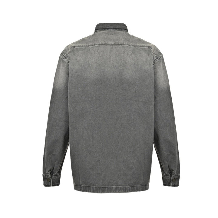 Prada Embellished Denim Jacket In Grey