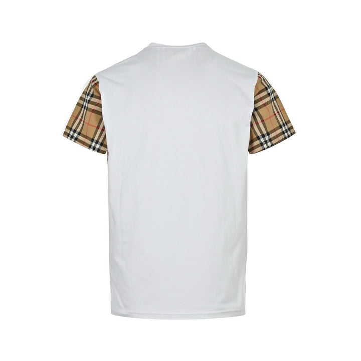 Burberry Check Sleeve T-Shirt White