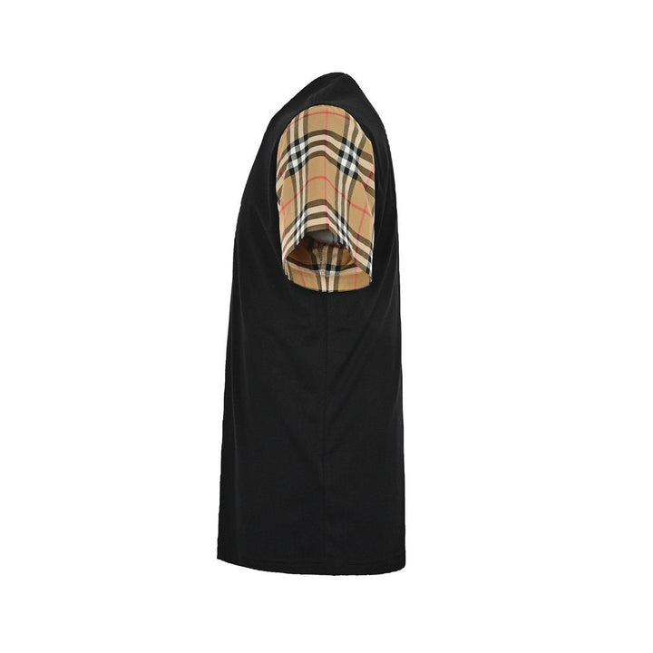 Burberry Check Sleeve T-Shirt Black