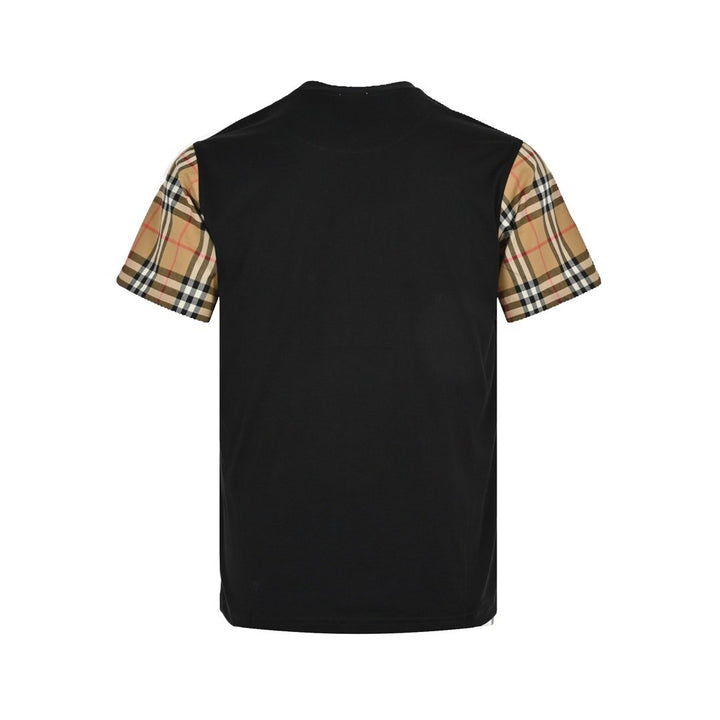 Burberry Check Sleeve T-Shirt Black