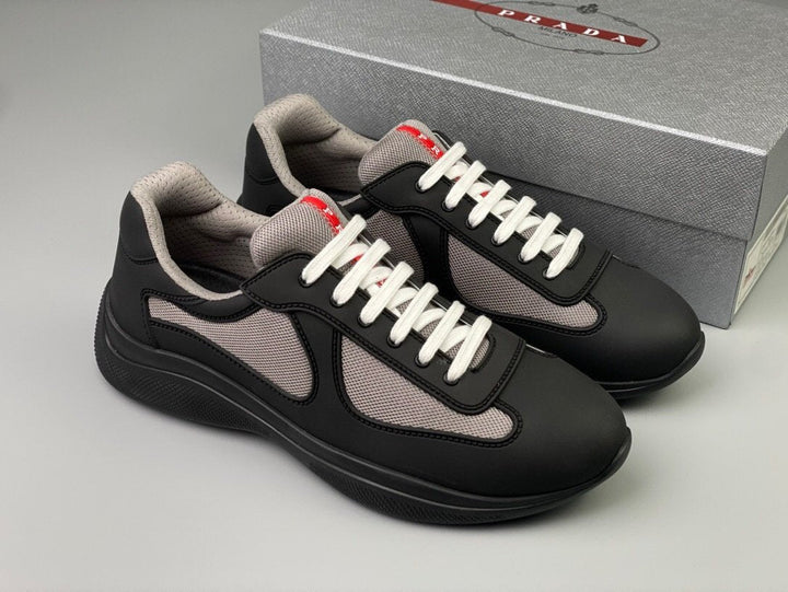 Prada Americas Cup Black Grey Trainers