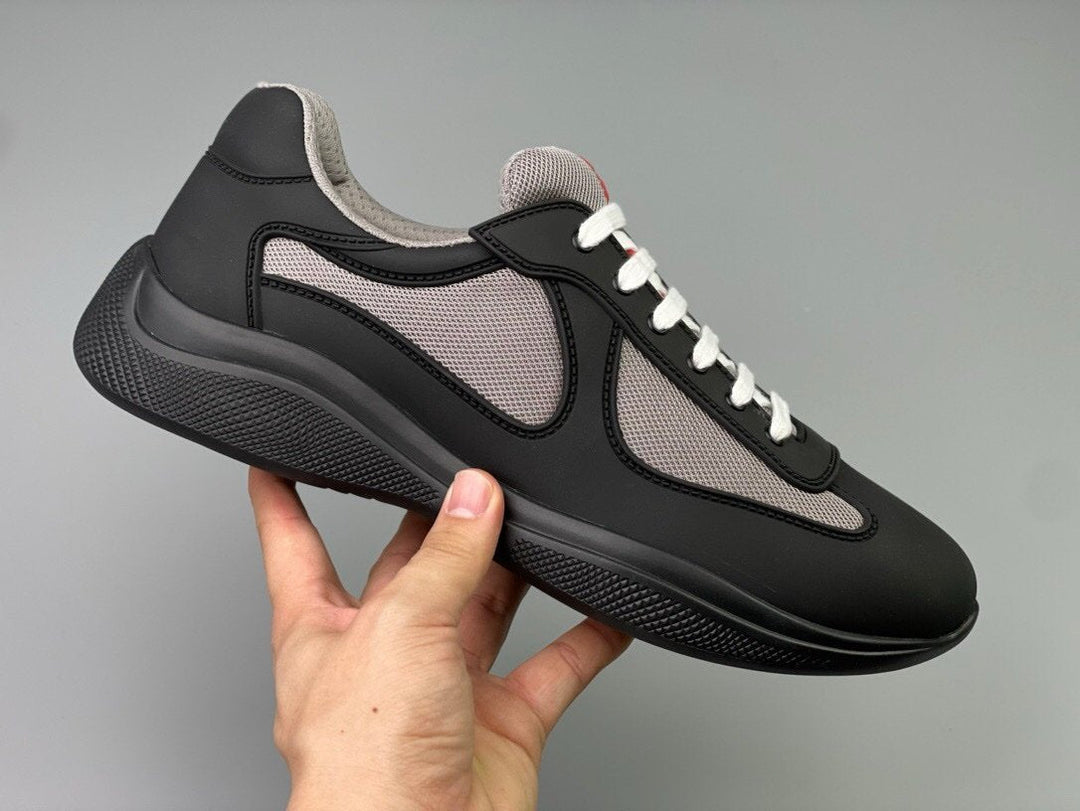 Prada Americas Cup Black Grey Trainers