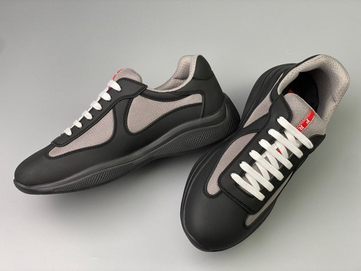 Prada Americas Cup Black Grey Trainers