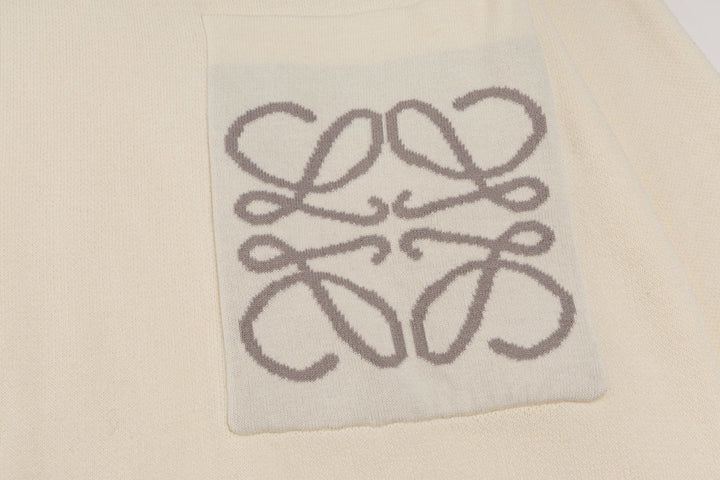 Loewe Anagram Sweater In Cotton Blend White