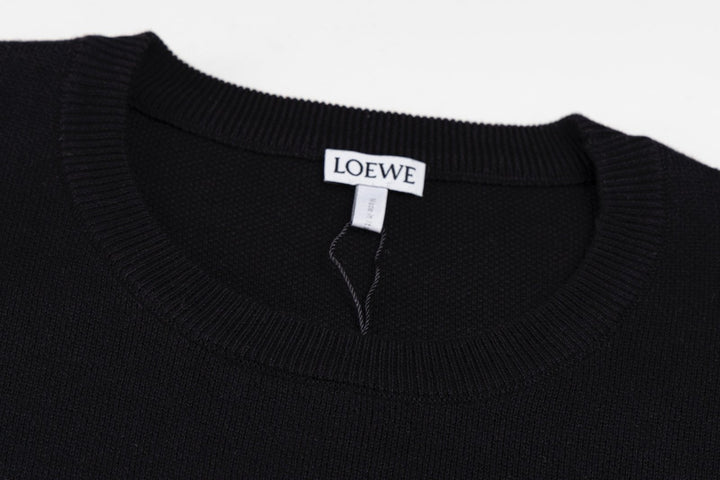 Loewe Anagram Sweater In Cotton Blend Black