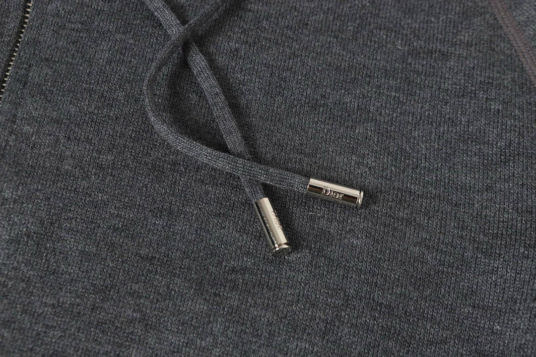 Dior Cashmere Hooded Jacket Grey
