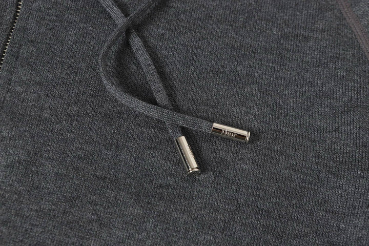 Dior Cashmere Hooded Jacket Grey