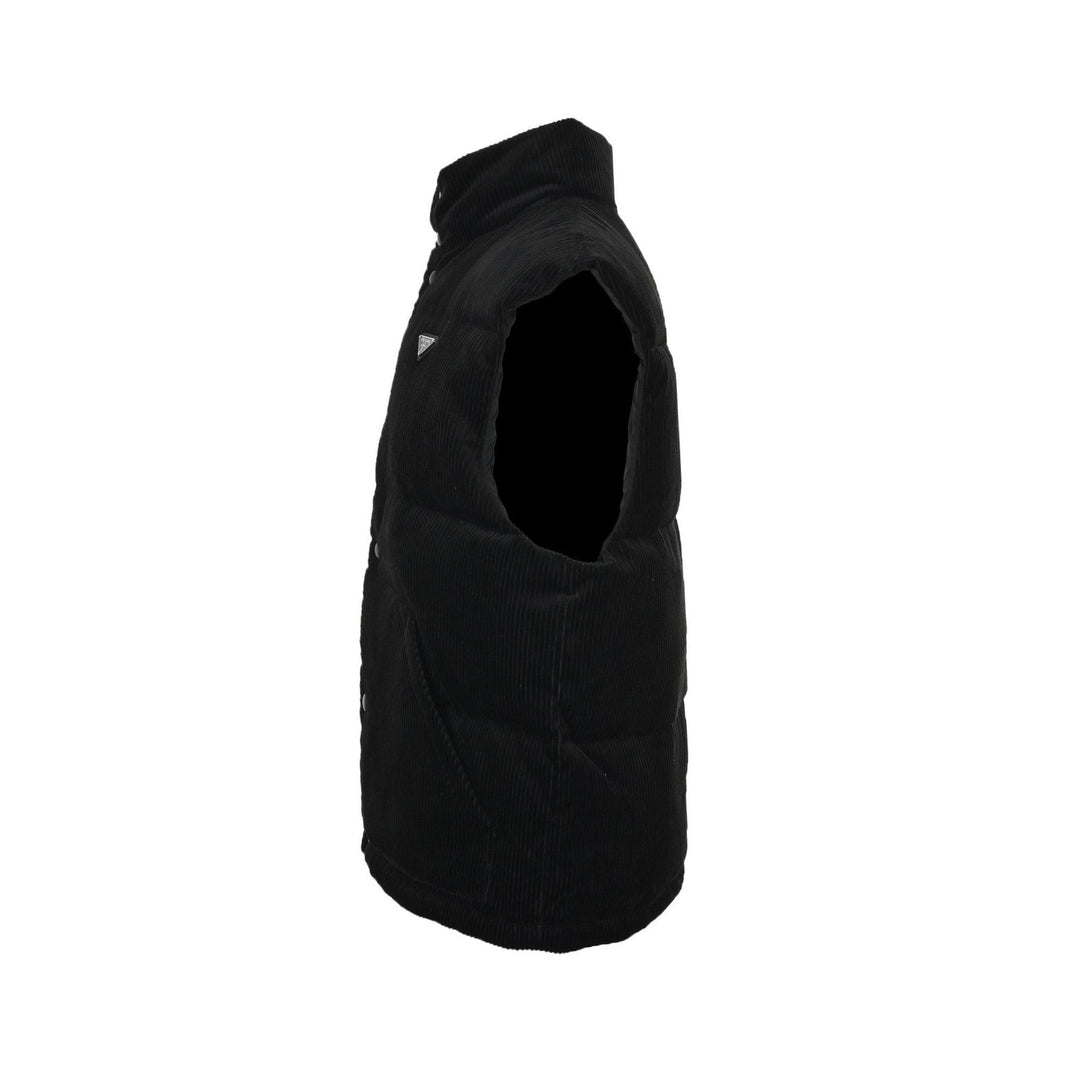Prada Down-Filled Cotton Corduroy Bodywarmer In Black