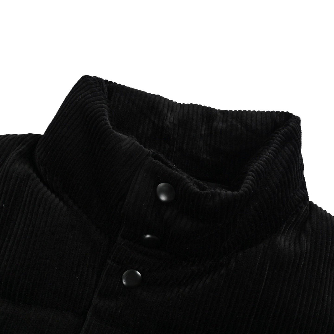 Prada Down-Filled Cotton Corduroy Bodywarmer In Black
