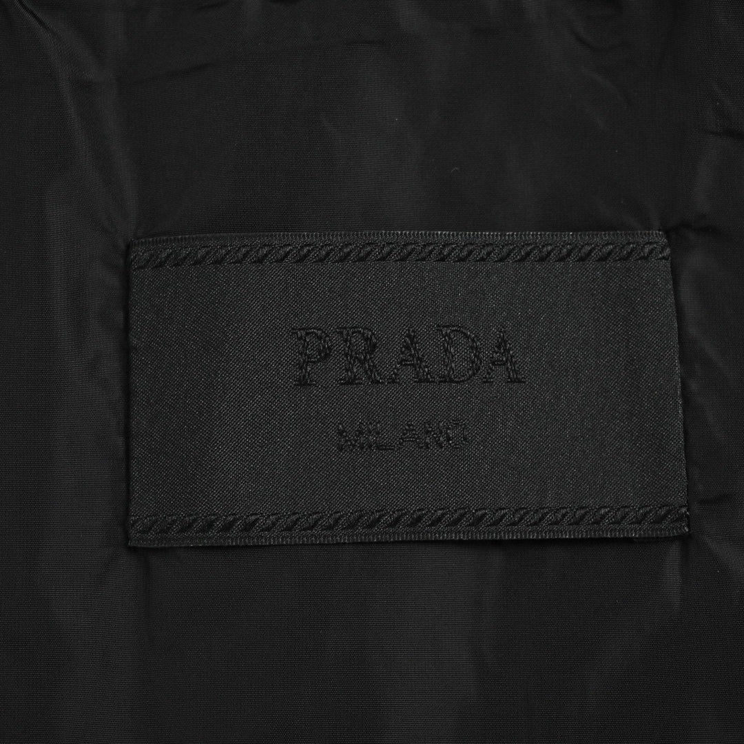Prada Down-Filled Cotton Corduroy Bodywarmer In Black