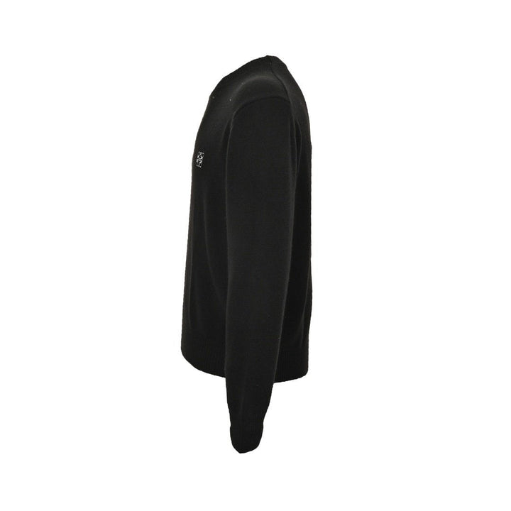 Loewe Anagram Logo Embroidered Wool Sweater In Black