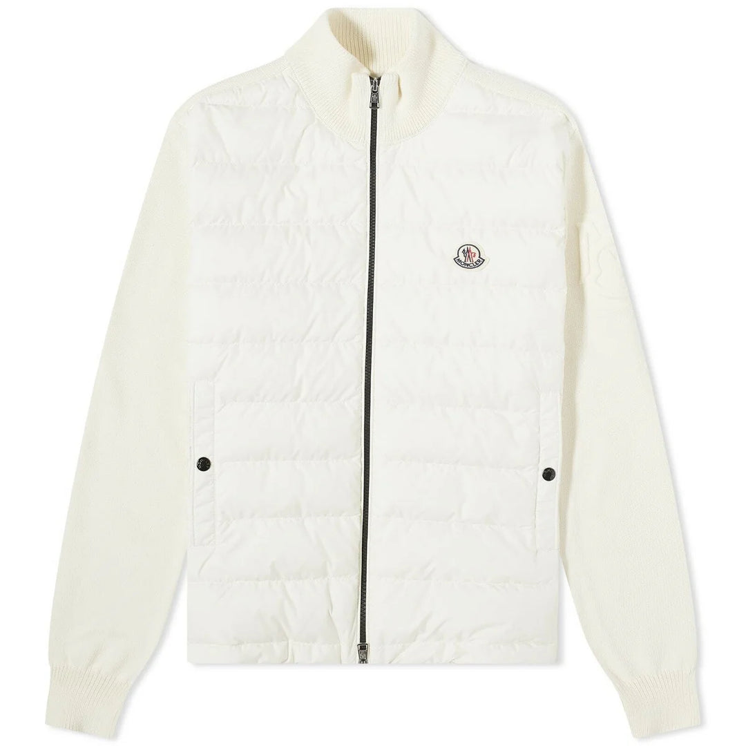 Moncler Knit-Sleeve Down Jacket