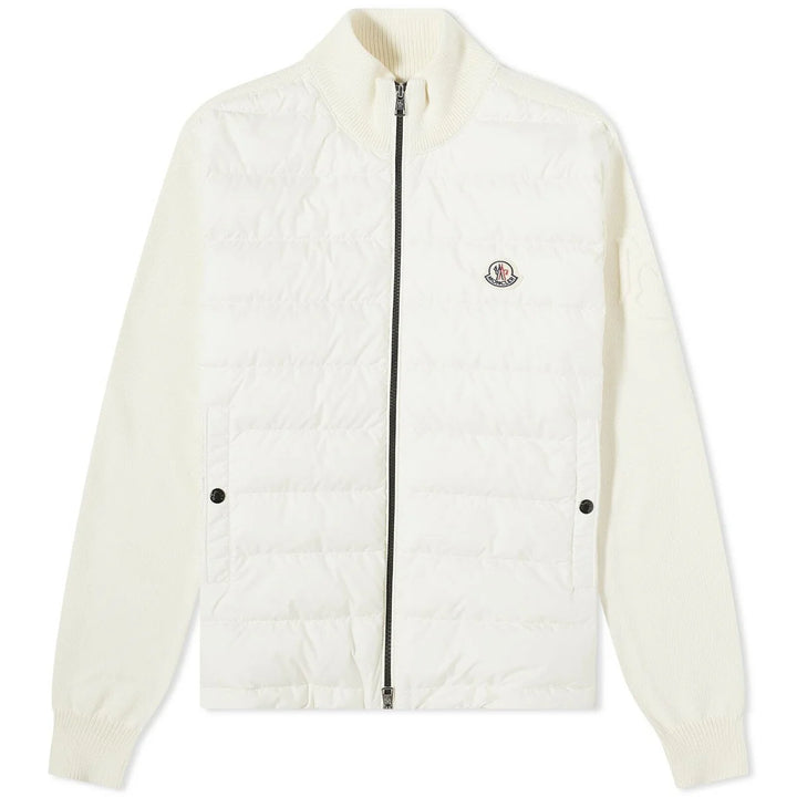 Moncler Knit-Sleeve Down Jacket