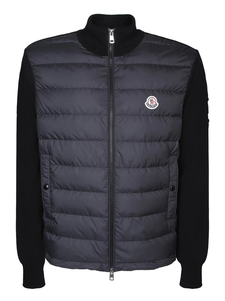 Moncler Knit-Sleeve Down Jacket
